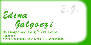 edina galgoczi business card